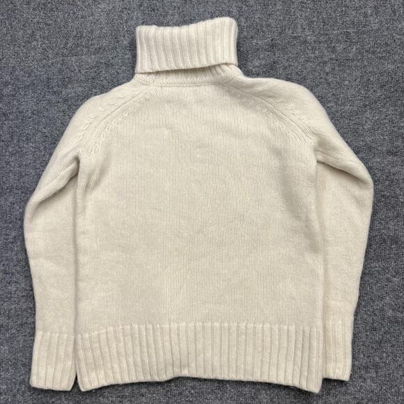 Fjallraven Sweater Womens XS Cream Ovik Cable Knit Turtleneck 100% Wool - Picture 5 of 11